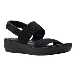 Clarks Women's Arla Stroll Slip On Slingback Sandals Black Size 8